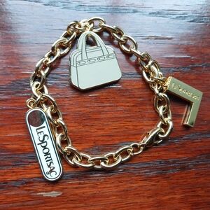 Vintage LeSportsac enamel charm bracelet